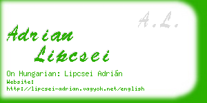 adrian lipcsei business card