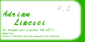 adrian lipcsei business card